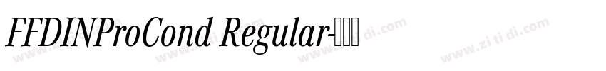 FFDINProCond Regular字体转换
